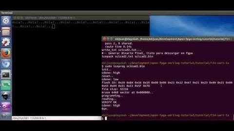 Serial Transmitter unit test 2 (iCEstick FPGA board)