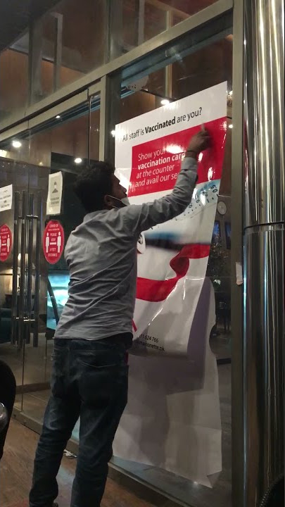 Vinyl Stickers Pasting on Glass