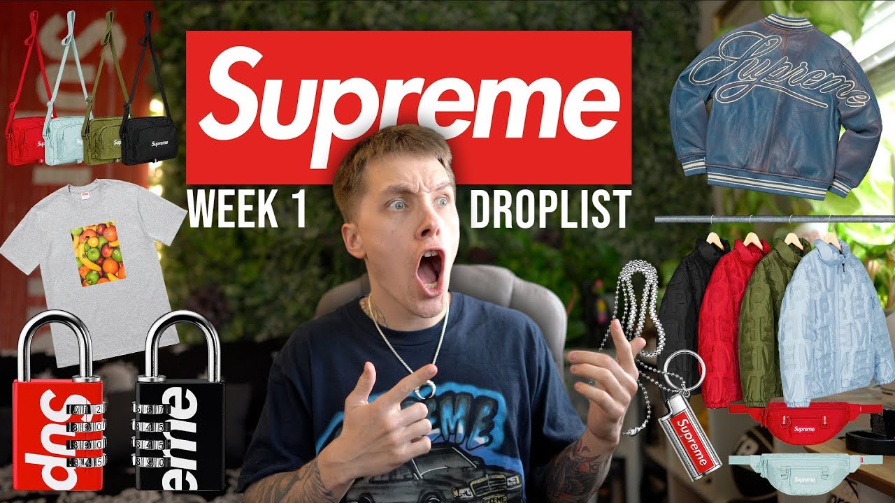 SUPREME DROPS TOMORROW! Supreme Week 1 Droplist Review YouTube