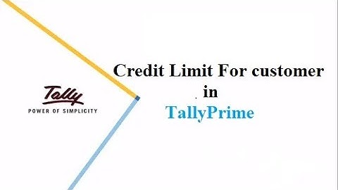 How to Set Credit Limit in TallyPrime