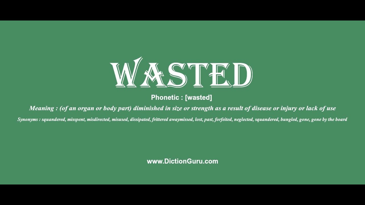 Wasted meaning