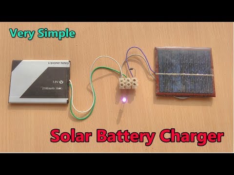 simple mobile battery charging using 6v solar panel