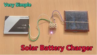 Simple mobile battery charging using 6v Solar panel