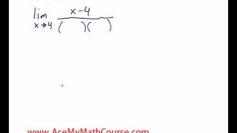 Limits - Evaluating by Factoring - Question #2