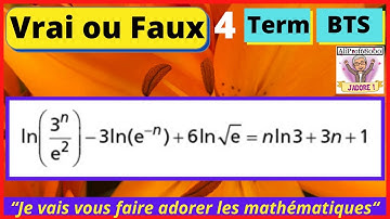 Vrai ou Faux 4 - Simplifier l’expression avec logarithme népérien et exponentielle !