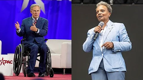 Gov. Greg Abbott, Chicago Mayor Lori Lightfoot tra...