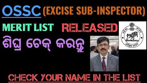 EXCISE SUB-INSPECTOR || MERIT LIST RELEASED || PST & PMT || OSSC IS GOING FASTER THAN EVER #OSSC #SI