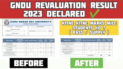 Gndu Revaluation Result 2023 Declared ✔️ || Gndu Rechecking Result 2023 || Gndu Result News Today