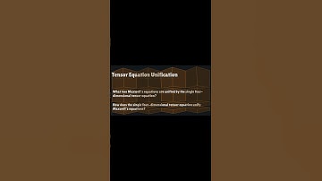 Tensor Equation Unification