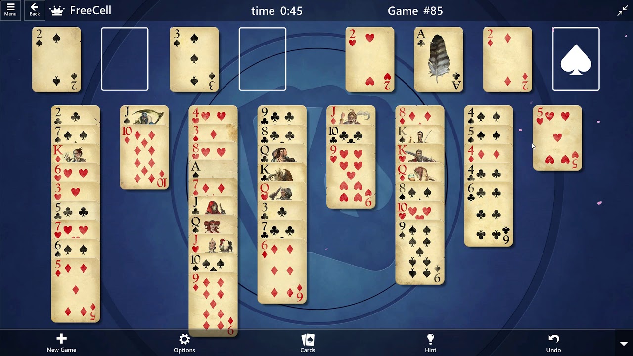 Freecell Game 85 Solved Microsoft Solitaire Youtube