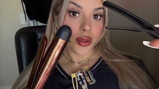 ASMR Hairstyle RP - Bestie Curls & Pins Your Hair Up For Event 👱‍♀️✨🎀🪅