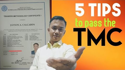 5 TIPS TO PASS THE TRAINERS METHODOLOGY COURSE I | FOR PROPER ASSESSMENT SirJayson