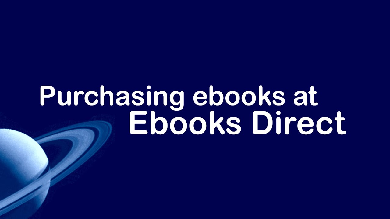 How To Purchase from Ebooks Direct YouTube