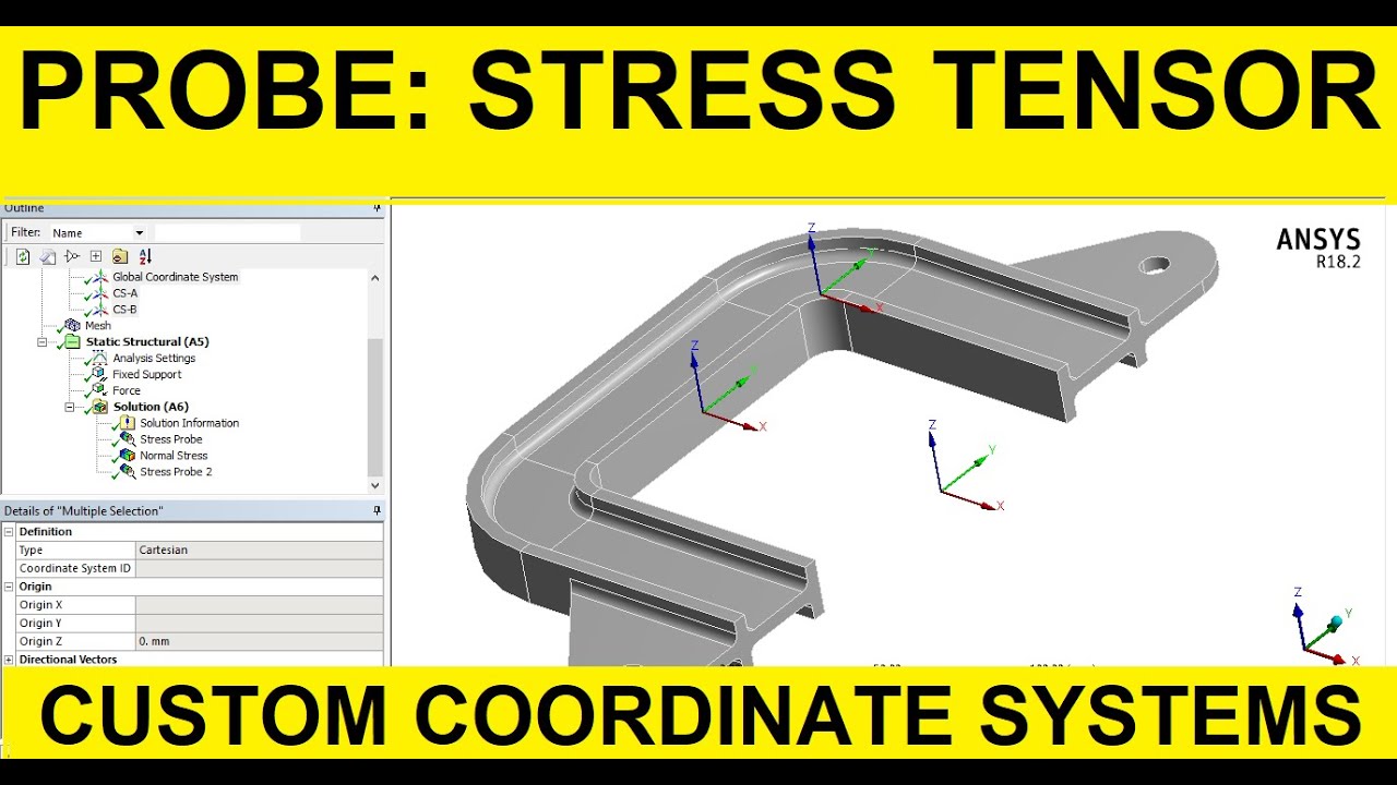 Ansys Workbench Tutorials 103 Static Structural Analysis Of C Clamp Youtube 