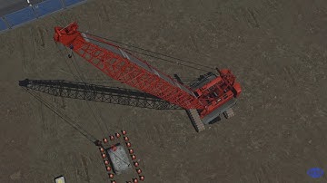 Boom Deflection and Load Swing | Crawler Crane Simulator | CM Labs Simulations