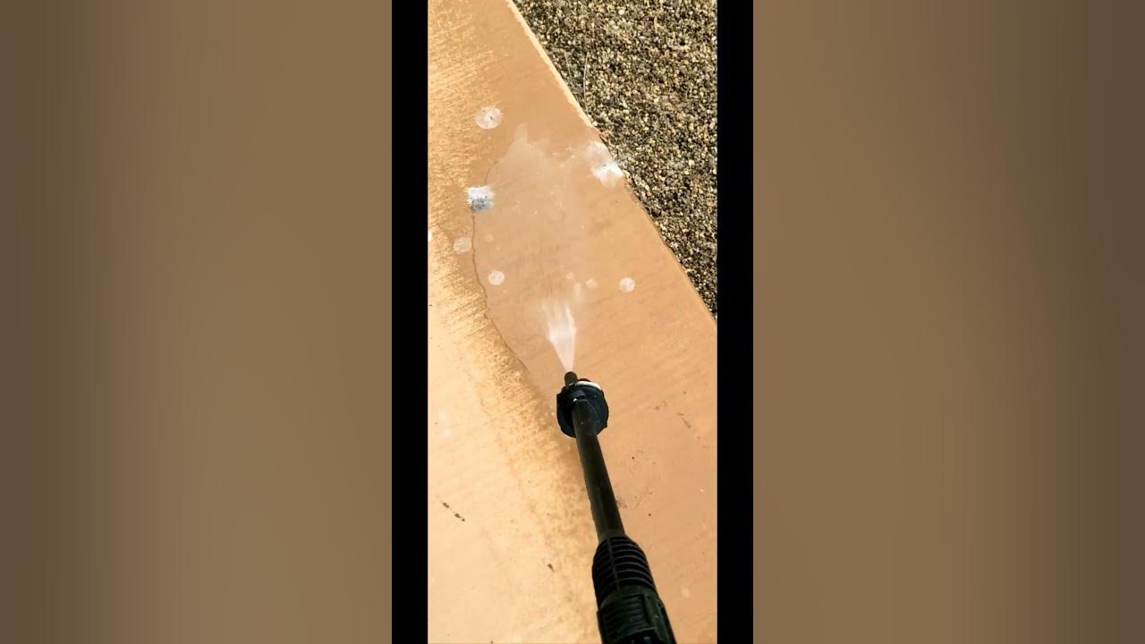 How to clean bird poop off concrete! Ryobi Ezclean Cordless Portable