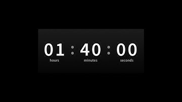 1 Hour 40 Minute Timer | Countdown with LOUD Alarm ⏰