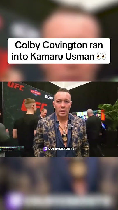 Colby Covington ran into Kamaru Usman 👀