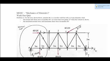 Coursera |Mechanics of Materials I Fundamentals of Stress & Strain and Axial Loading I1 quiz answers