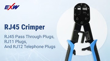 Crimping Tool for RJ45 Pass Through Plugs, RJ11 Plugs, and RJ12 Telephone Plugs