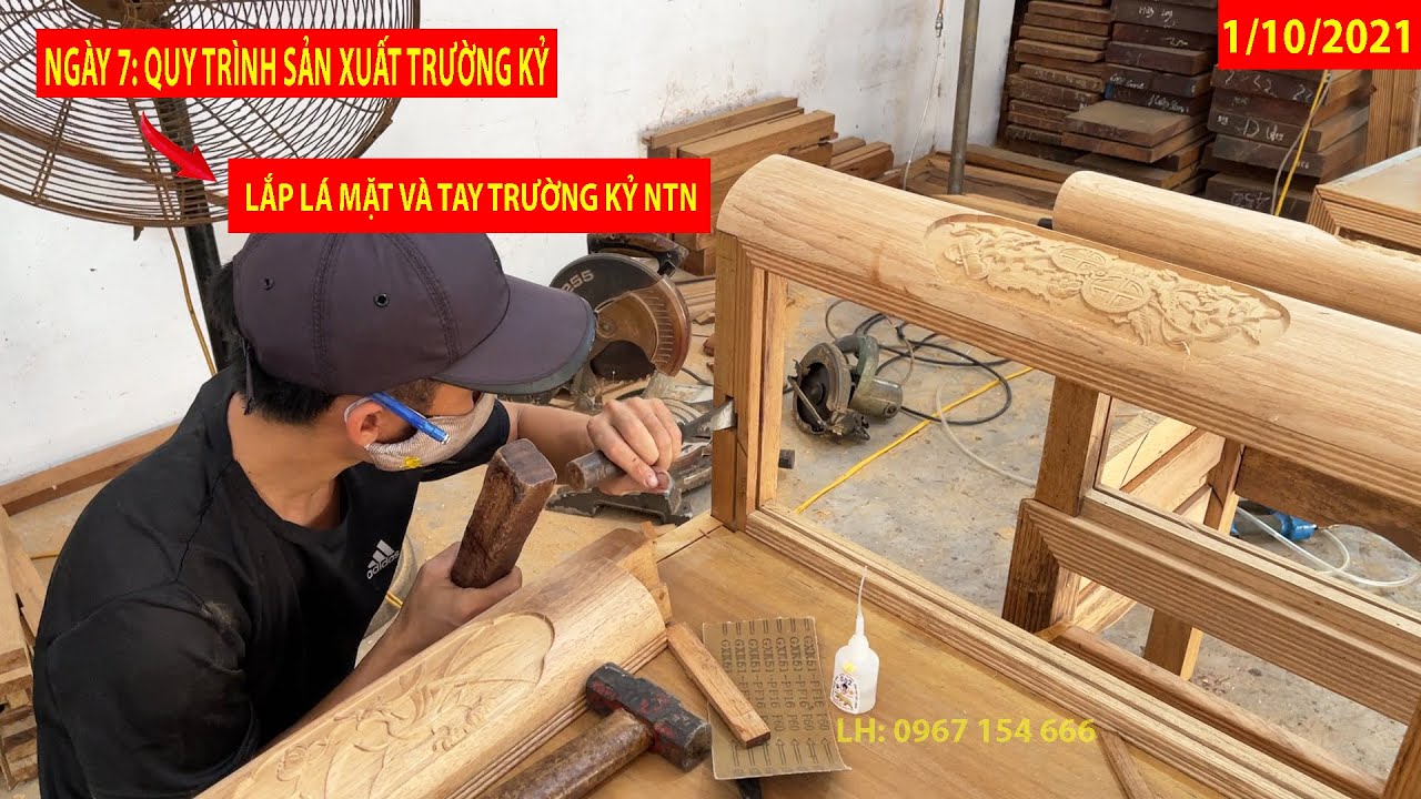 Lắp Lá Và Tay Trên Bộ Trường Kỷ NTN | Đồ Gỗ Phúc Thảo | Ngày 7