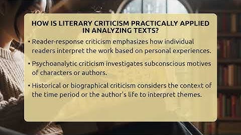 How Is Literary Criticism Practically Applied In Analyzing Texts? - The Prose Path