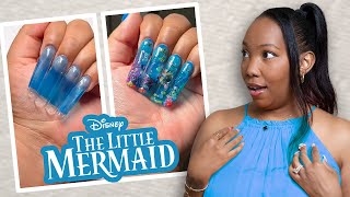 Recreating Little Mermaid Aquarium Nails