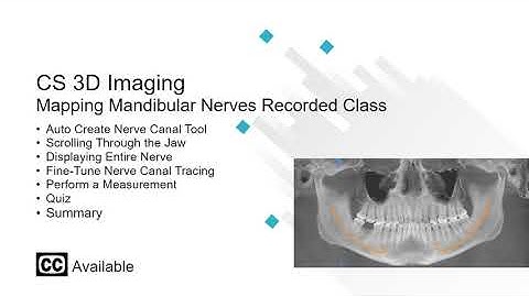 CS 3D Imaging: Mapping Mandibular Nerves Recorded Class
