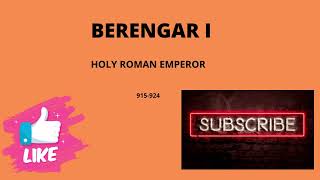 Berengar I Holy Roman Emperor 915-924