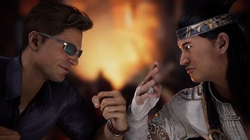Mortal Kombat 1 - Johnny Cage vs Liu Kang | All Intro/Interaction Dialogues 