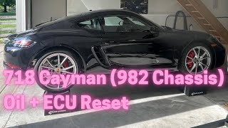 Porsche 718 Cayman (982 Chassis) Oil Change + ECU Reset Tutorial