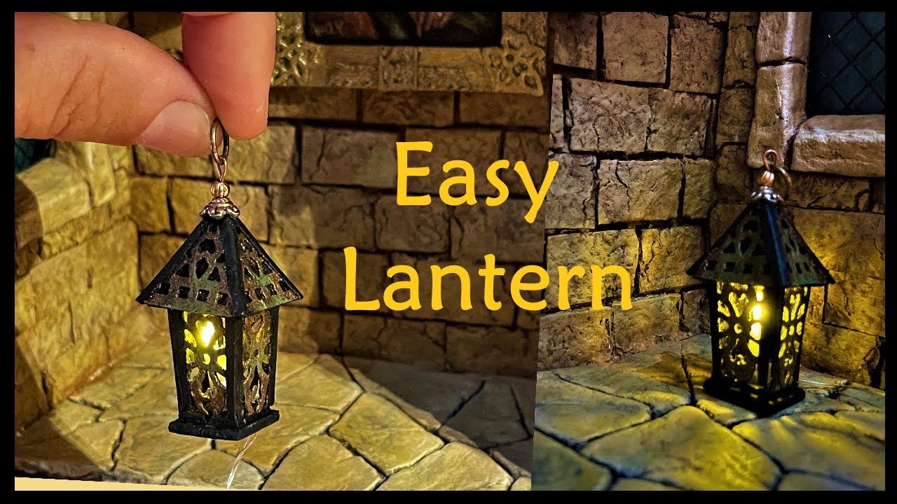 How to make miniature Lantern/Candle street lamp for diorama/Book