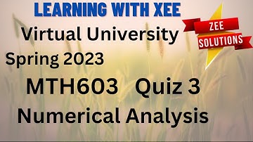 MTH603 Quiz 3 spring 2023 Virtual Unreality of Pakistan