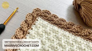The Most WONDERFUL & EASY Crochet Border for Beginners!  ✅ CUTE Crochet Edging for Baby Blanket