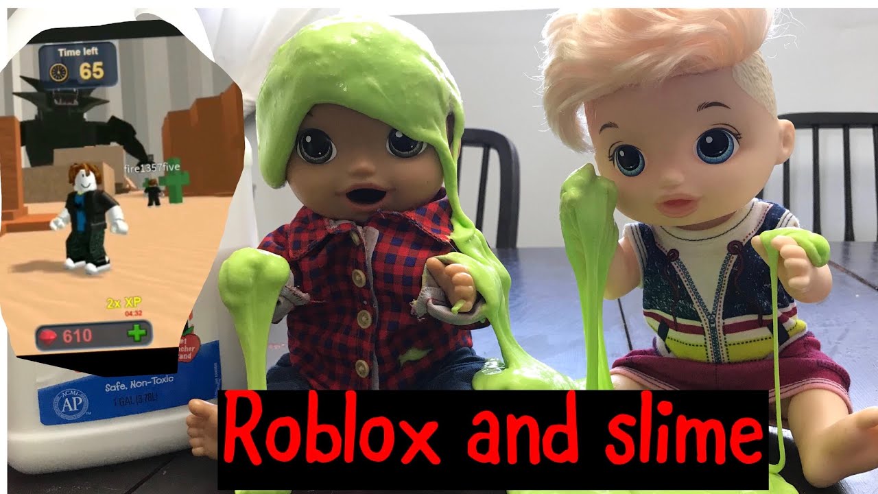 Baby Alive Plays Roblox And Makes Slime Baby Alive Videos - baby doll videos playing roblox