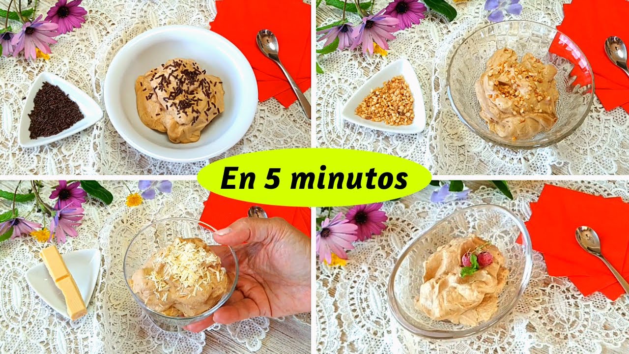 🤔El Postre 3-4-5 ¡3 Ingredientes 4 Versiones y 5 Minutos! 😜