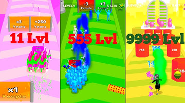 NOOB vs PRO vs HACKER EVOLUTION RUN : CROWD COMMAND (Max Level) 3D Gameplay