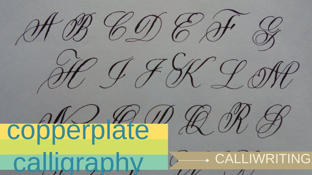 Copperplate calligraphy alphabet how to write 2018 YouTube