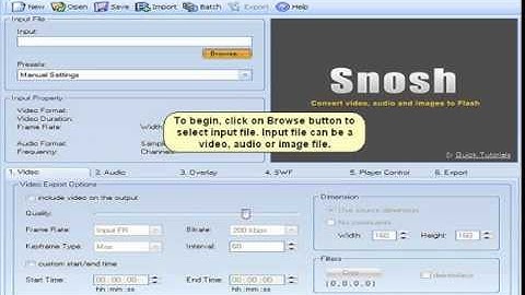 Convert video, audio, or image to Flash SWF / FLV