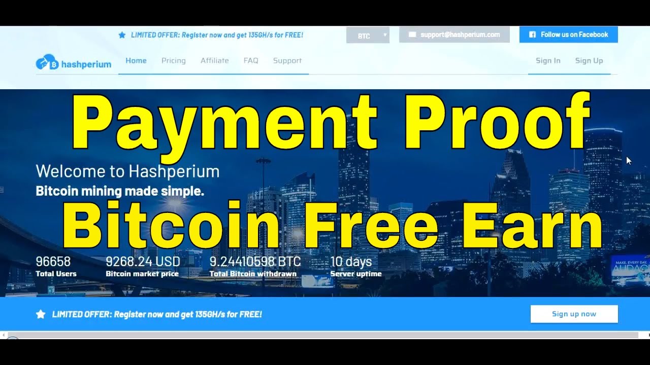 Live Payment Proof Hashperium Free Bitcoin Earn Bitcoin Mining 2018 Online Income Ak - 