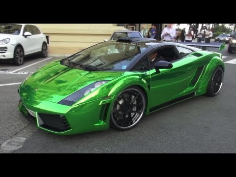 зеленая lamborghini