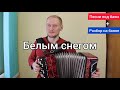 Белым снегом. Песня под баян + разбор! #Баянист_Евгений_Попов