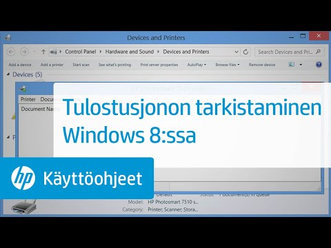 Tulostusjonon tarkistaminen Windows 8:ssa