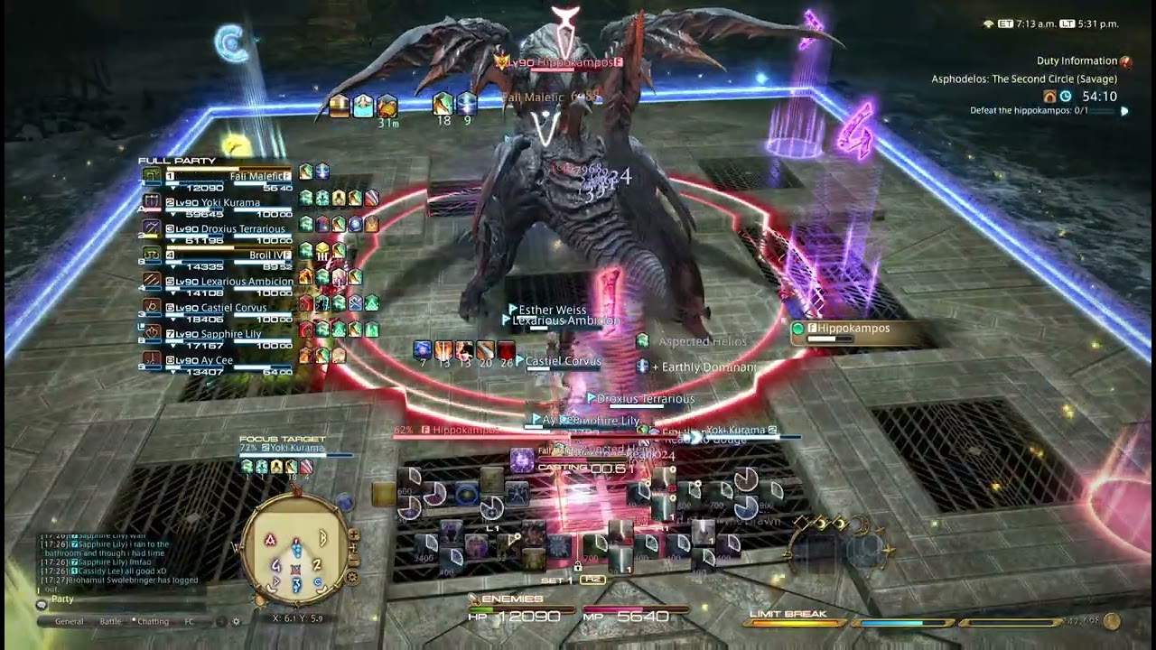 FFXIV - Hippocampus Savage P2S Clear - (AST PoV) Asphodelus