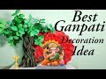 Beautiful Tree Making For Ganpati Decoration 2018 | ganpati decoration ideas for home