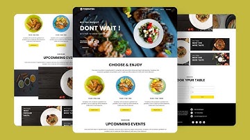 Restaurant Website Design: HTML, CSS & JS ||  Free Source Code ||  Project for Beginners