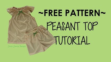 FREE PDF Pattern - Peasant Top with Flutter Sleeves