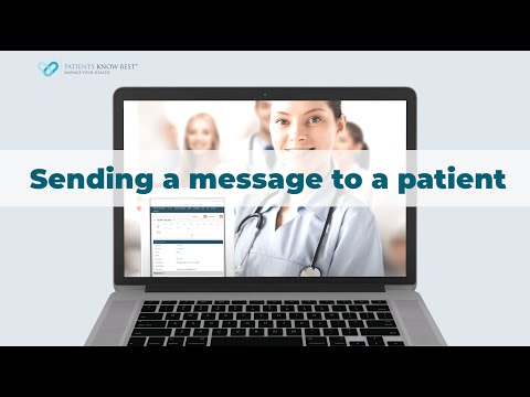 Sending a message to a patient using Patients Know Best