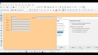 Part 3 (Form) create database using libreoffice