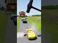 BIG Giant To Small Different MCQueen Lightning Cars Vs Hammer #13  #shorts #beamng #beamngdrive